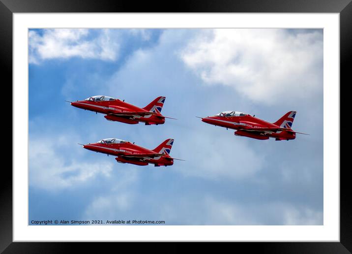 Red Arrows Framed Mounted Print by Alan Simpson