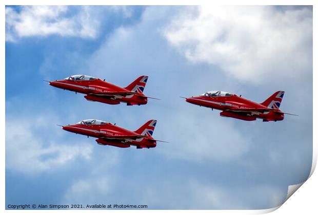 Red Arrows Print by Alan Simpson