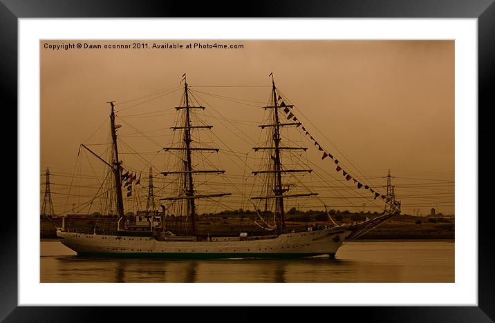 Gloria, Colombian Navy Ship 2 Framed Mounted Print by Dawn O'Connor