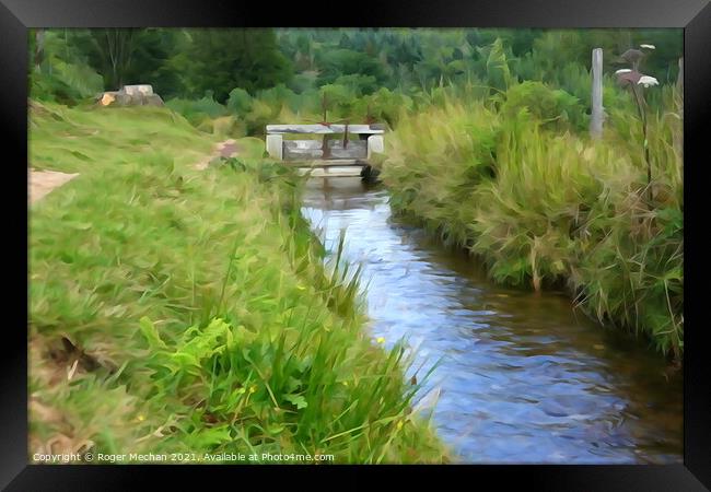 Rushing Waters Framed Print by Roger Mechan