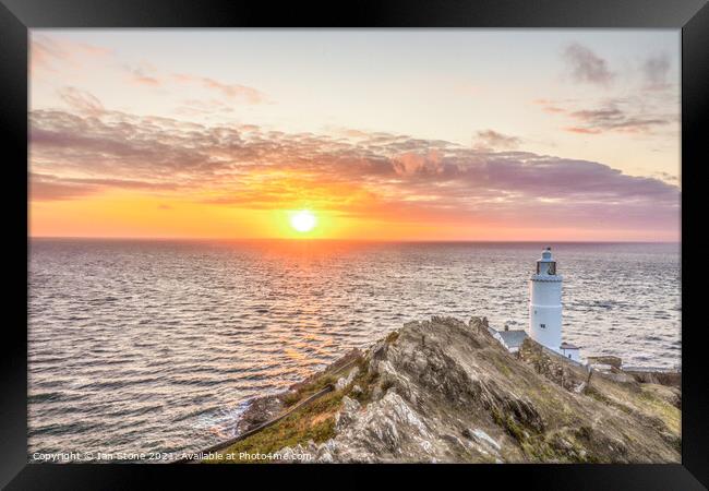 Start point lighthouse at sunrise Framed Print by Ian Stone