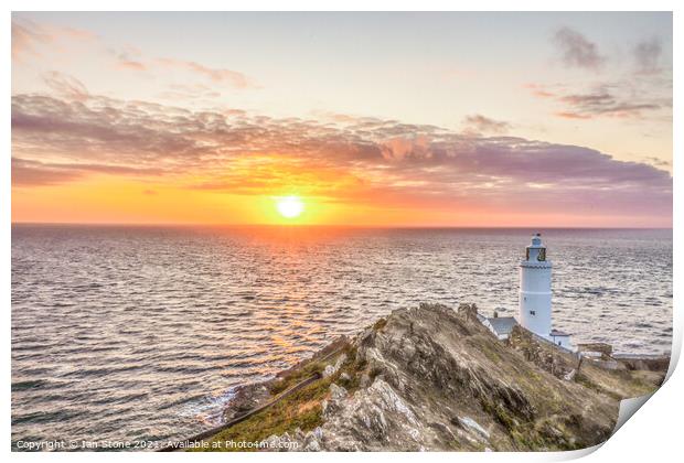 Start point lighthouse at sunrise Print by Ian Stone