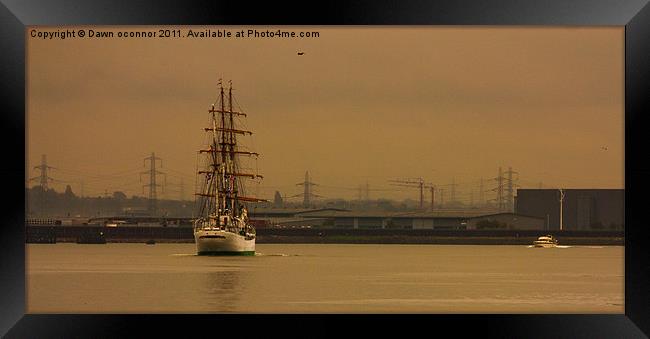 Gloria, Colombian Navy Ship 4 Framed Print by Dawn O'Connor