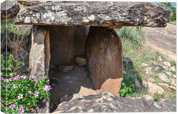 Neolithic age dolmens at Marayoor in Munnar, Kerala, India Canvas Print by Lucas D'Souza