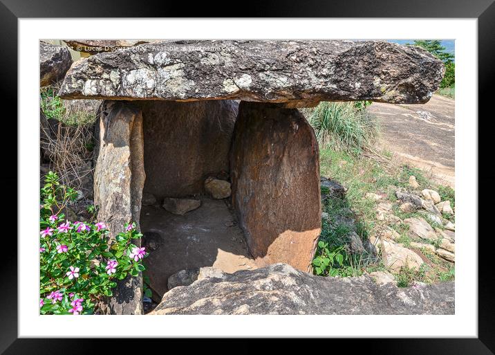 Neolithic age dolmens at Marayoor in Munnar, Kerala, India Framed Mounted Print by Lucas D'Souza