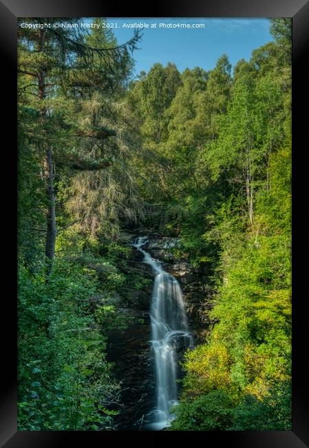 The Upper Falls of Moness, Aberfeldy, Perthshire Framed Print by Navin Mistry