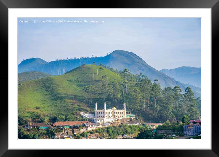 Mosque at Munnar Framed Mounted Print by Lucas D'Souza