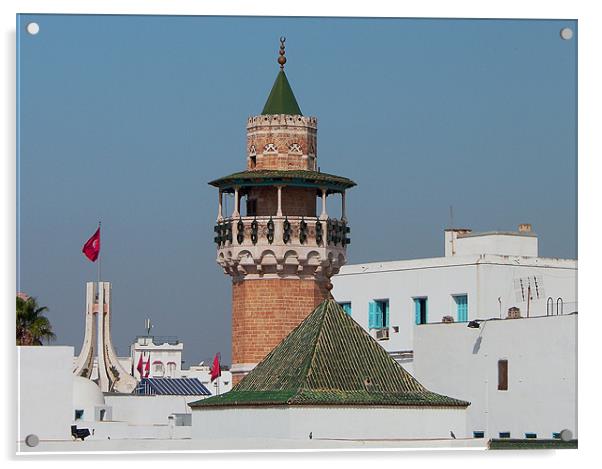 Sidi Youssef Mosque Acrylic by Tom Gomez