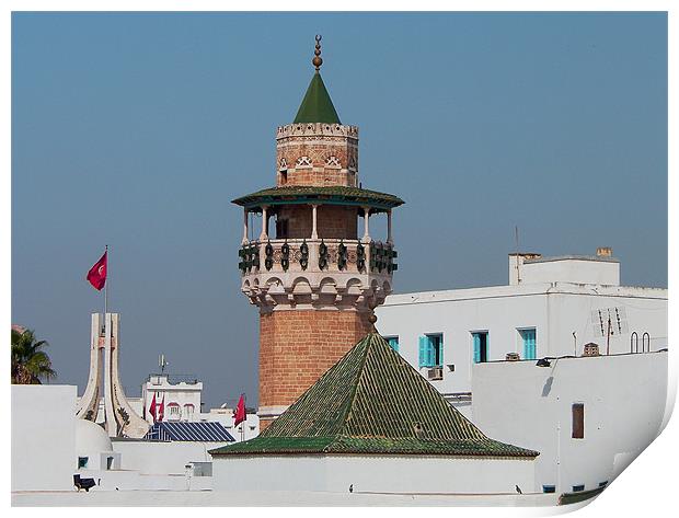 Sidi Youssef Mosque Print by Tom Gomez