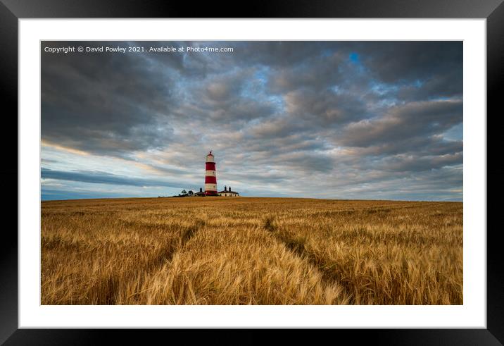 Clouds Over Happisburgh Lighthouse Framed Mounted Print by David Powley