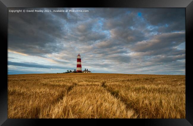 Clouds Over Happisburgh Lighthouse Framed Print by David Powley