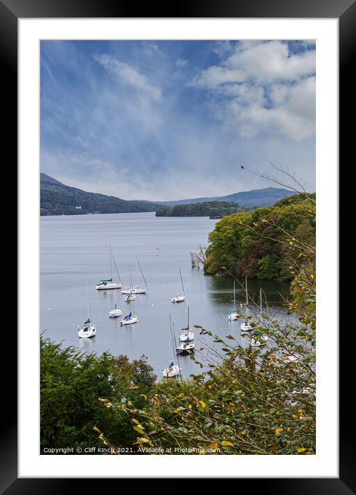 Majestic Views of Lake Windermere Framed Mounted Print by Cliff Kinch