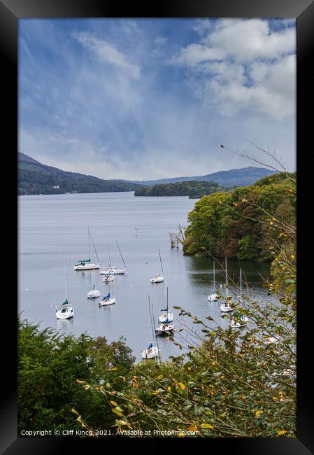 Majestic Views of Lake Windermere Framed Print by Cliff Kinch