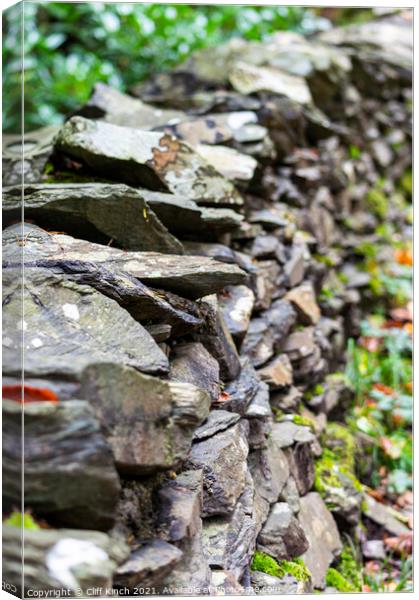 Traditional Cumbrian wall Canvas Print by Cliff Kinch