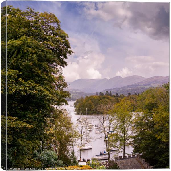 Lake Windermere Canvas Print by Cliff Kinch