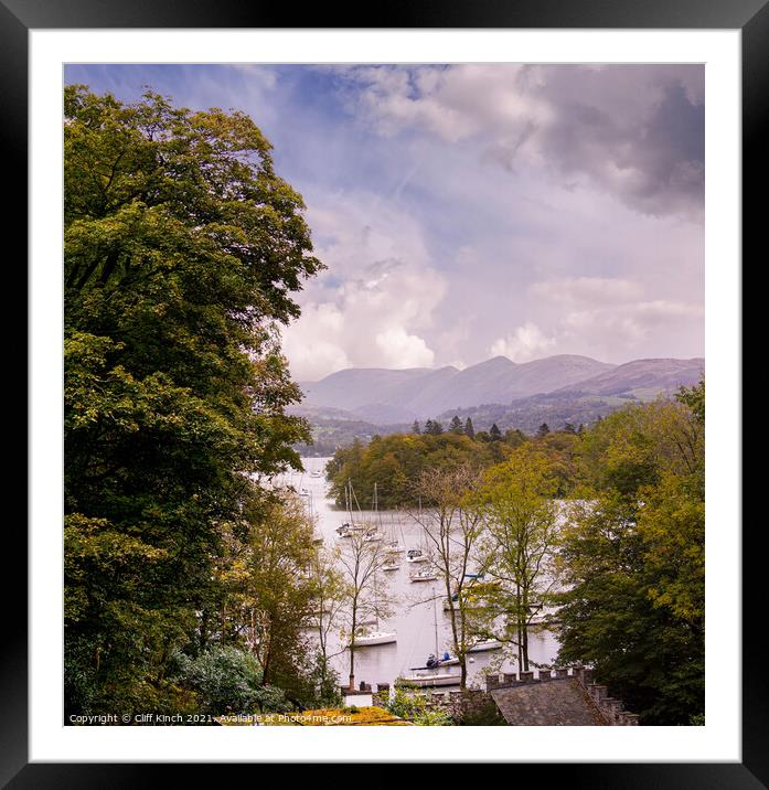 Lake Windermere Framed Mounted Print by Cliff Kinch