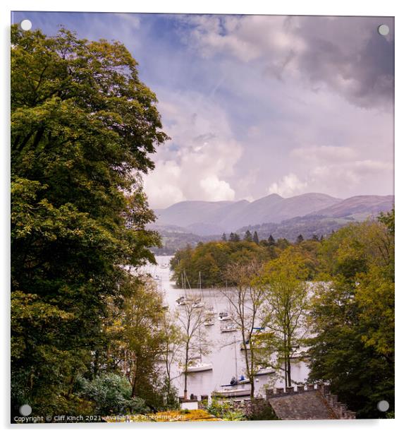 Lake Windermere Acrylic by Cliff Kinch