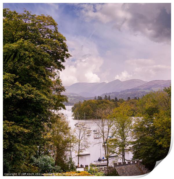 Lake Windermere Print by Cliff Kinch