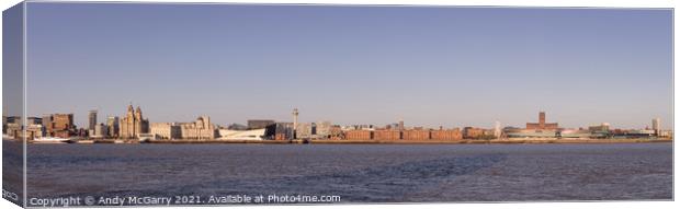 Liverpool Waterfront Panorama Canvas Print by Andy McGarry