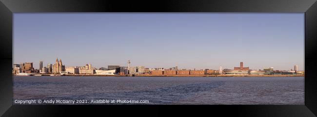 Liverpool Waterfront Panorama Framed Print by Andy McGarry