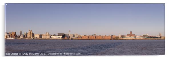 Liverpool Waterfront Panorama Acrylic by Andy McGarry