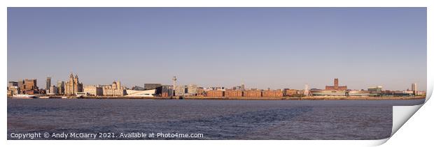 Liverpool Waterfront Panorama Print by Andy McGarry