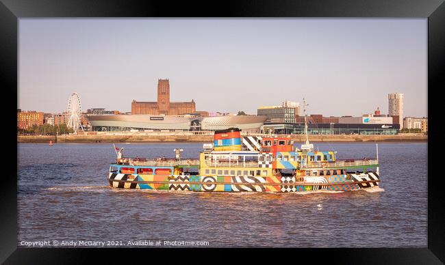 Mersey Ferry and Liverpool Cathedral Framed Print by Andy McGarry