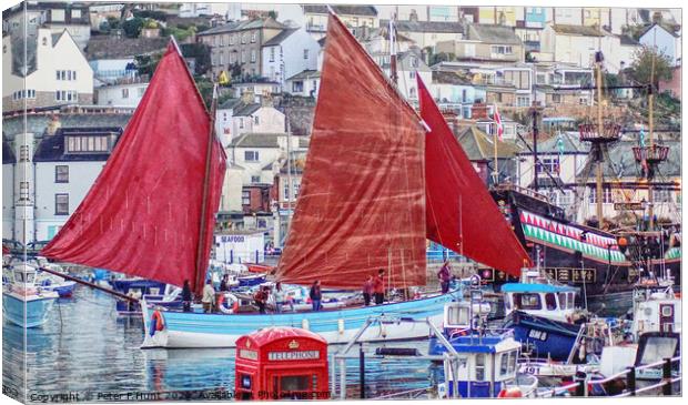 IRIS Sailing Into Brixham  Canvas Print by Peter F Hunt