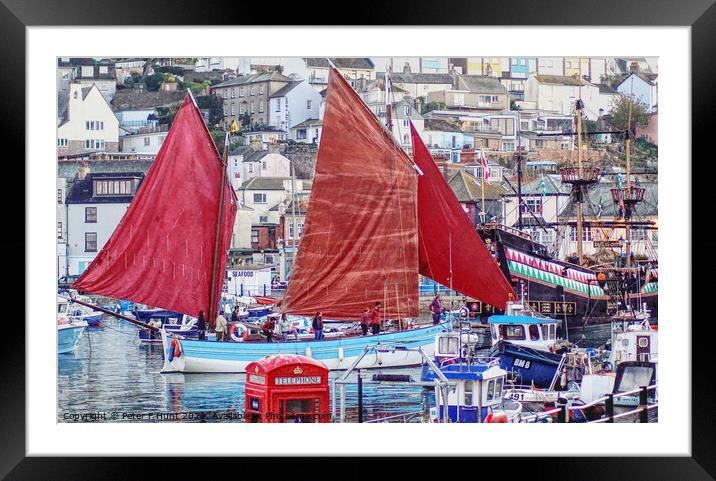 IRIS Sailing Into Brixham  Framed Mounted Print by Peter F Hunt