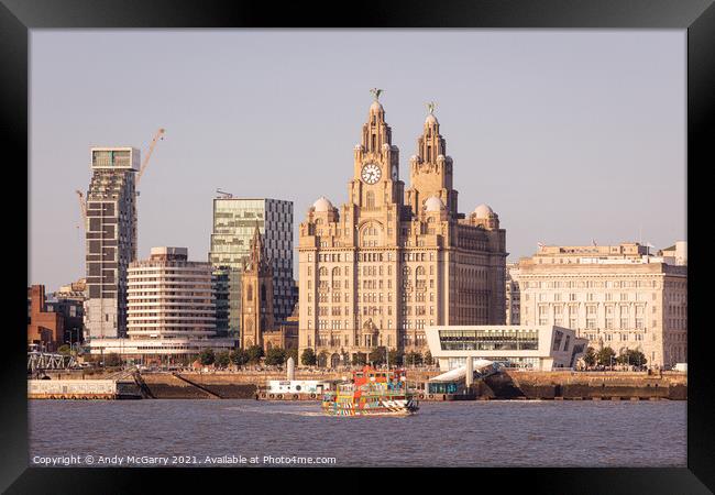 Mersey Ferry and Liverbuilding Framed Print by Andy McGarry