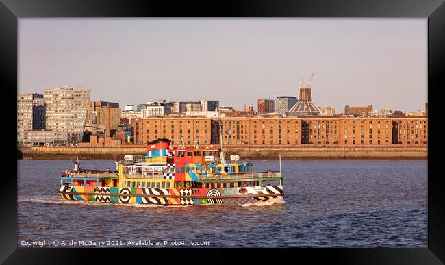 Mersey Ferry and Liverpool Catholic Cathedral Framed Print by Andy McGarry