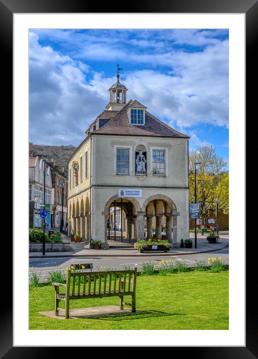 Picturesque Dursley Market Square Framed Mounted Print by Tracey Turner