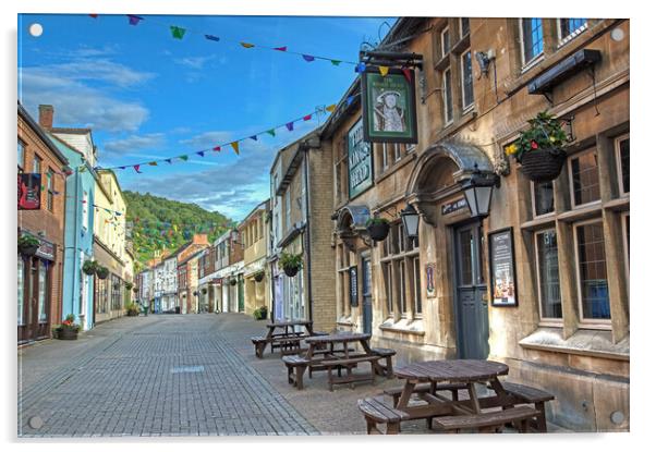 Parsonage Street in Dursley, Gloucestershire Acrylic by Tracey Turner