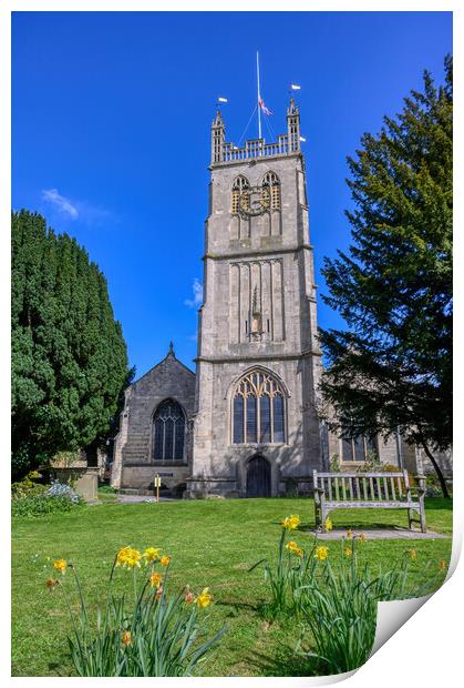  St James Church in Dursley, Gloucestershire Print by Tracey Turner