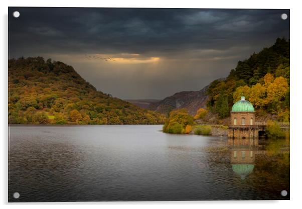 The Carreg Ddu reservoir Acrylic by Leighton Collins