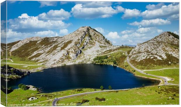 Serenity in the Picos de Europa Canvas Print by Roger Mechan