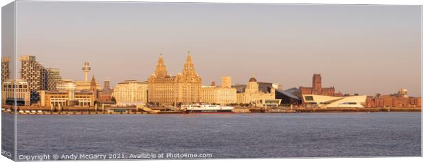 Liverpool Waterfront pano Canvas Print by Andy McGarry