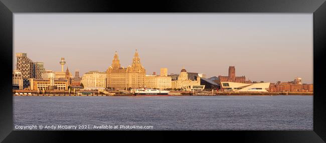Liverpool Waterfront pano Framed Print by Andy McGarry