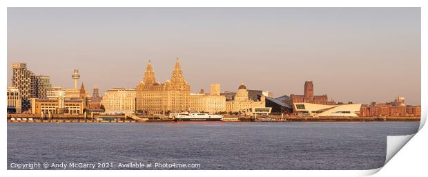 Liverpool Waterfront pano Print by Andy McGarry