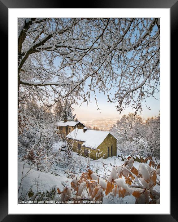 Snowy Yorkshire landscape Framed Mounted Print by Giles Rocholl