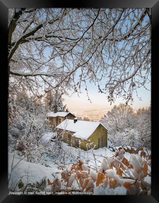 Snowy Yorkshire landscape Framed Print by Giles Rocholl