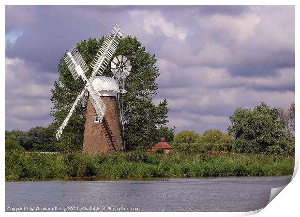 Windmill Echoes of Past Generations Print by Graham Parry