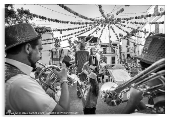 Brass band Spain Acrylic by Giles Rocholl
