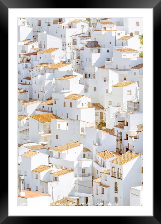 Pretty Spanish village Framed Mounted Print by Giles Rocholl