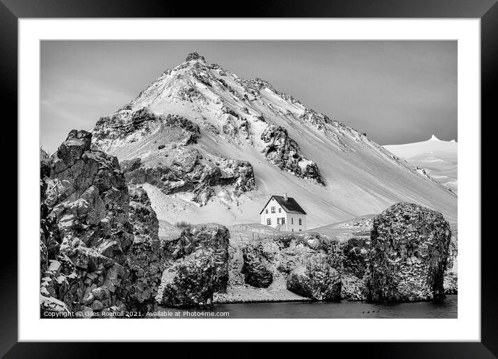 Snowy Iceland Mountain Framed Mounted Print by Giles Rocholl