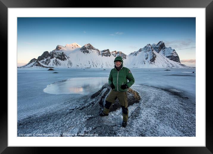 Exploring Vestrahorn Iceland Framed Mounted Print by Giles Rocholl