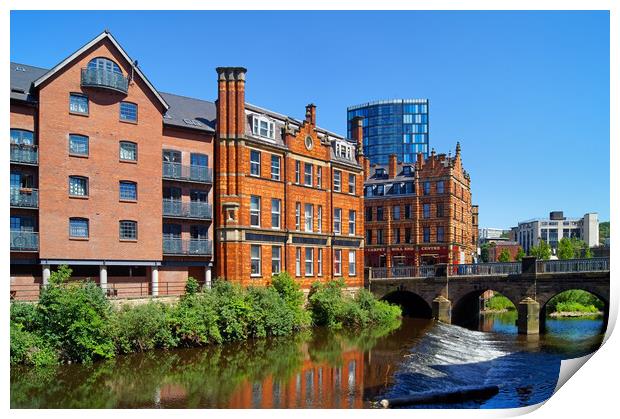 River Don at Lady's Bridge Print by Darren Galpin