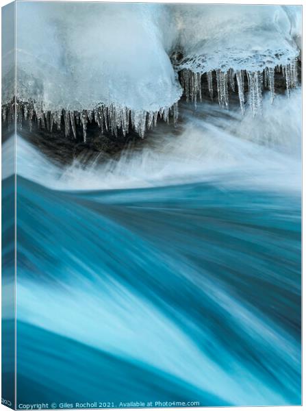 Ice and water Iceland Canvas Print by Giles Rocholl