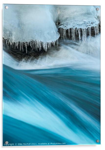 Ice and water Iceland Acrylic by Giles Rocholl