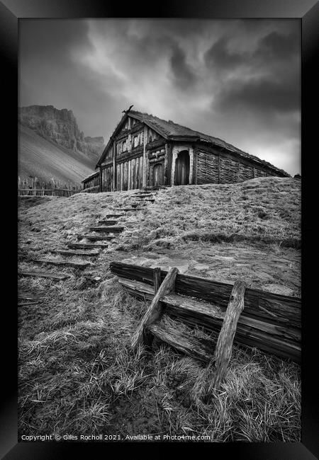 Viking village Iceland Framed Print by Giles Rocholl